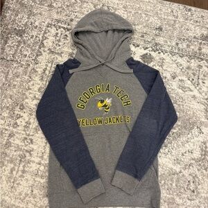Georgia Tech Yellow Jackets Gray and Blue Hoodie